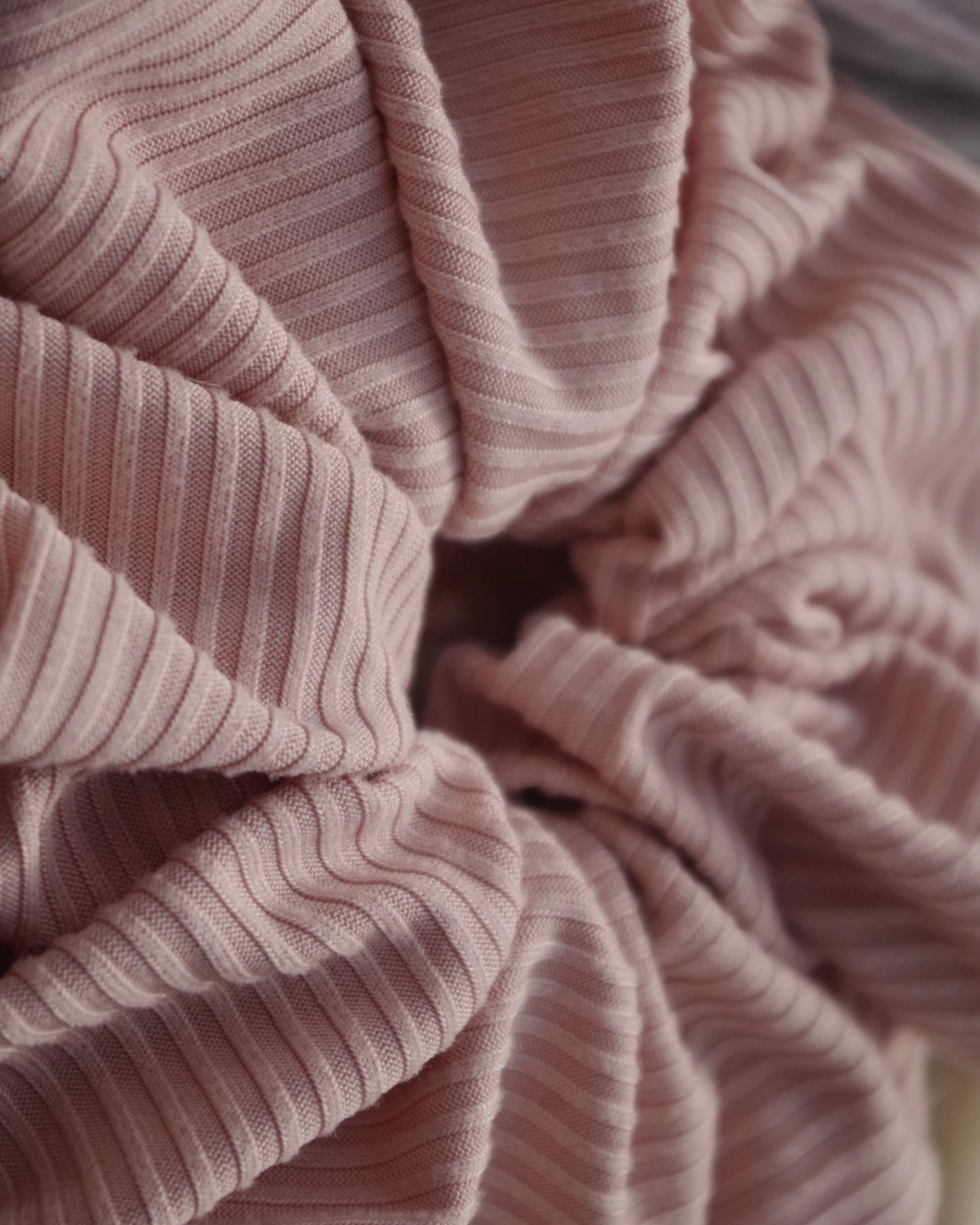 Pink Ribbed Knit Scrunchie
