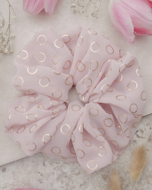 Chiffon Blushing Gold XL Scrunchie
