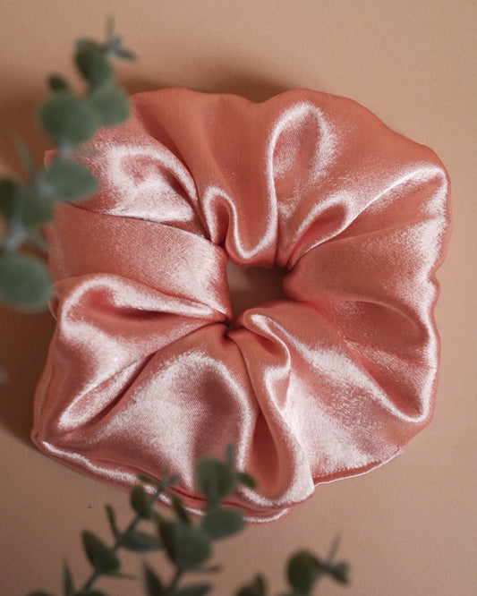 Silky Salmon Pink XL Scrunchie