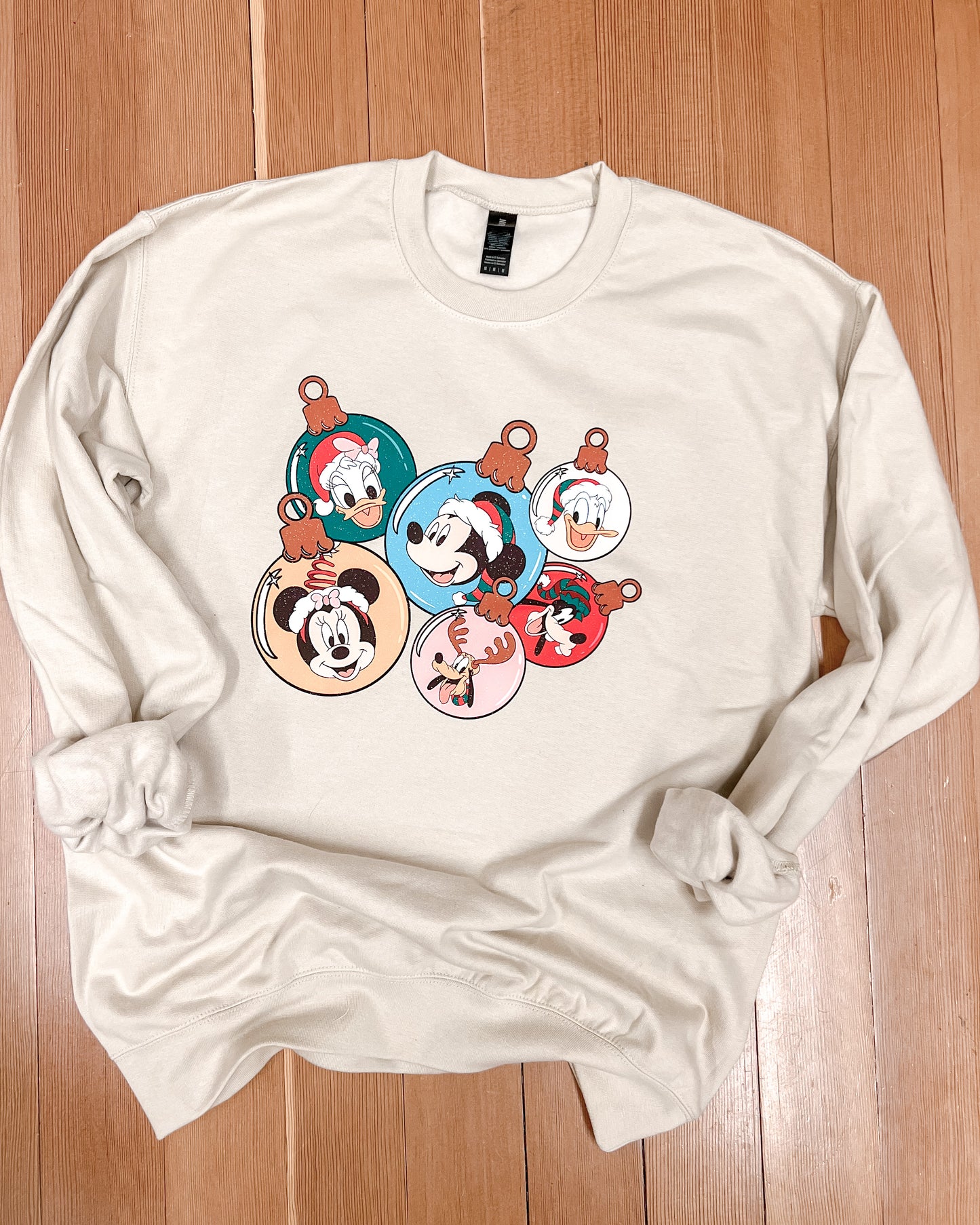 Tan Mickey & crew Christmas crewneck sweatshirt
