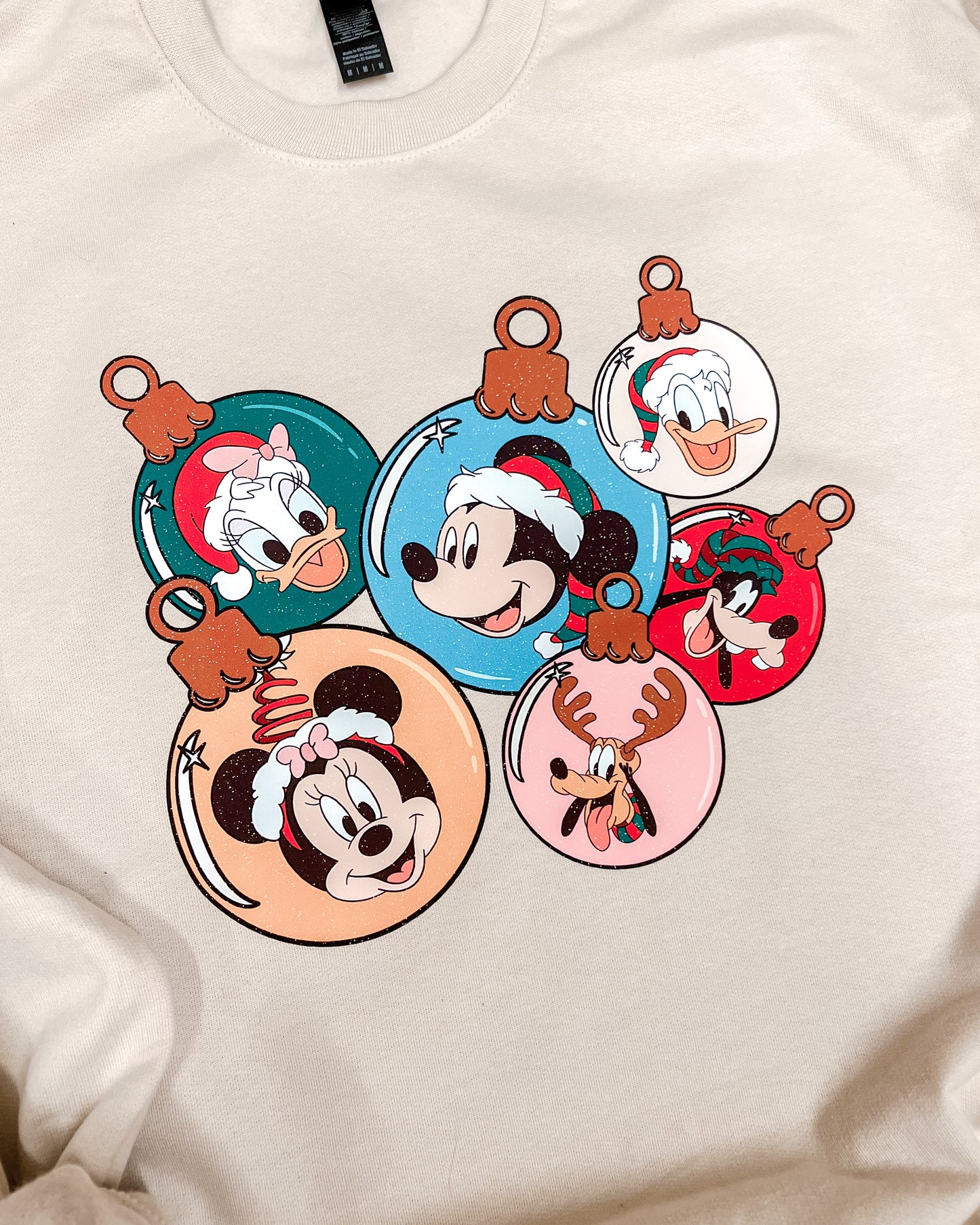 Tan Mickey & crew Christmas crewneck sweatshirt